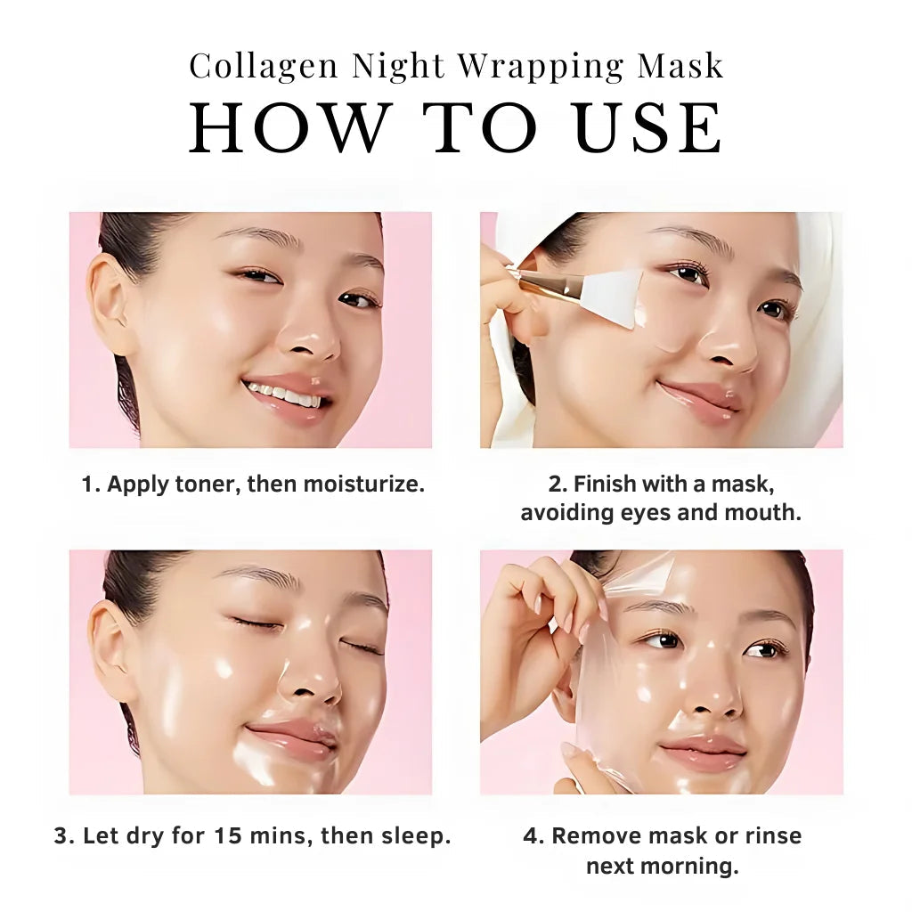(Pack of 2) Korean Collagen Night Wrapping Peel Off Mask