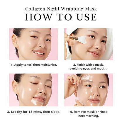 (Pack of 2) Korean Collagen Night Wrapping Peel Off Mask
